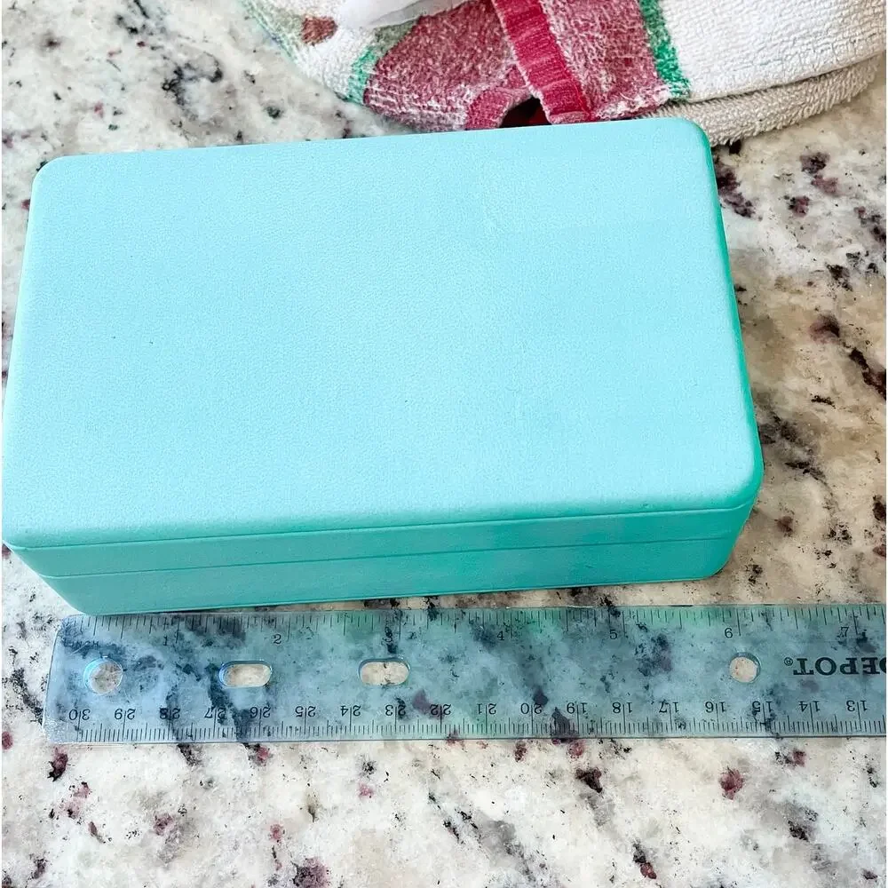 Tiffany & Co. Blue Leather Necklace & Earrings Holder Case Display Box